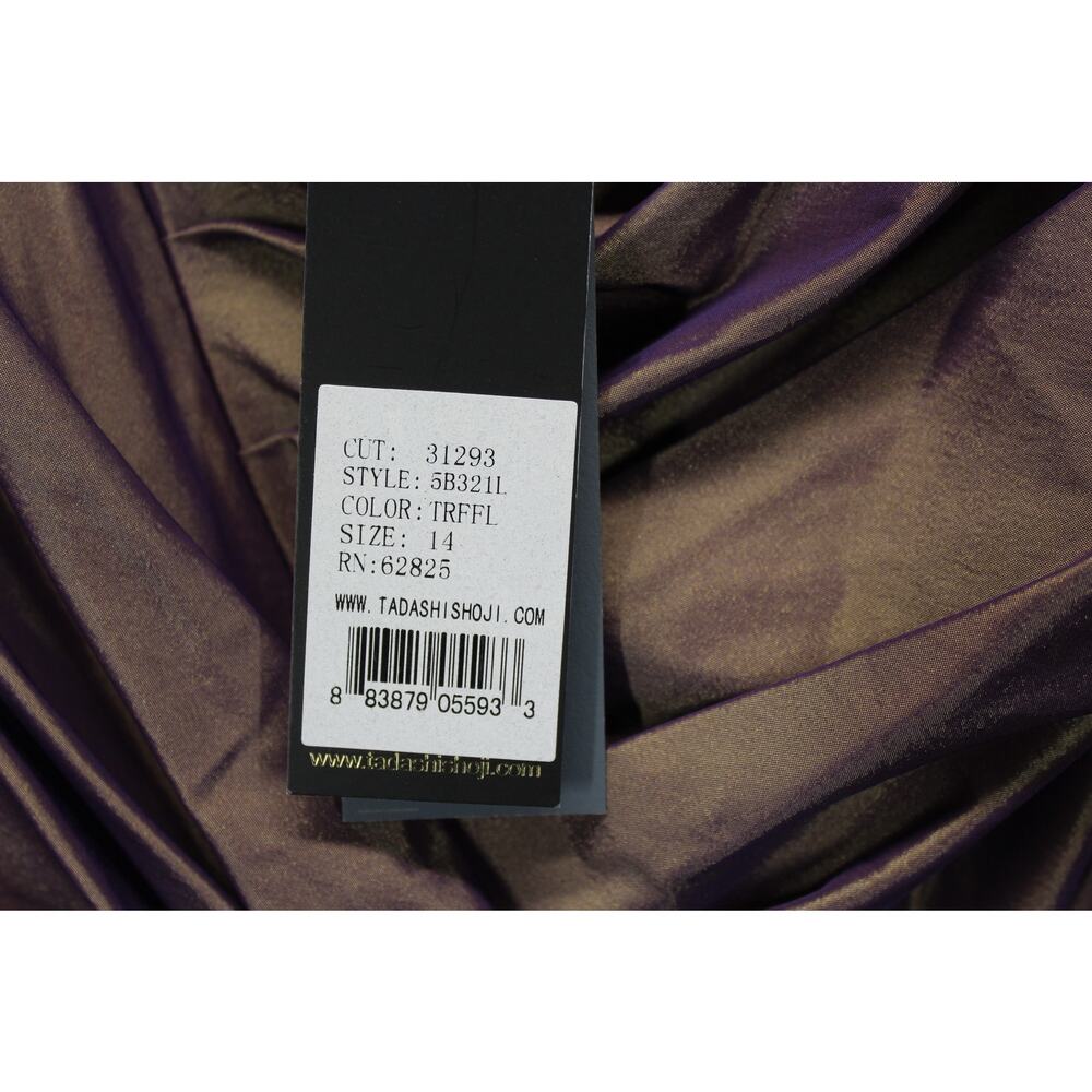 Tadashi Shoji Gown Size 14 Taffeta Iridescent New - Picture 5 of 7